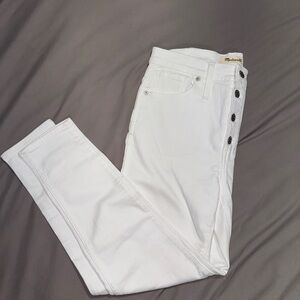 Madewell White High-Waisted Jeans